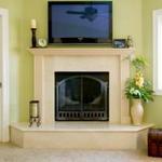 Crema Marfil Fireplace