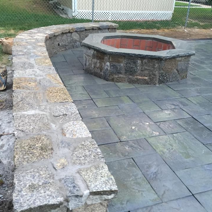 Patio with firepit
