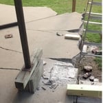 Concrete porch slab- Before