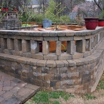 Residential retaining wall and seating wall