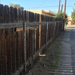 Existing wooden fence