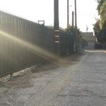 Finished sliding gate and fence