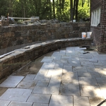 patio shaping up and walls near completion