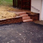 colored steps and decroctive wall