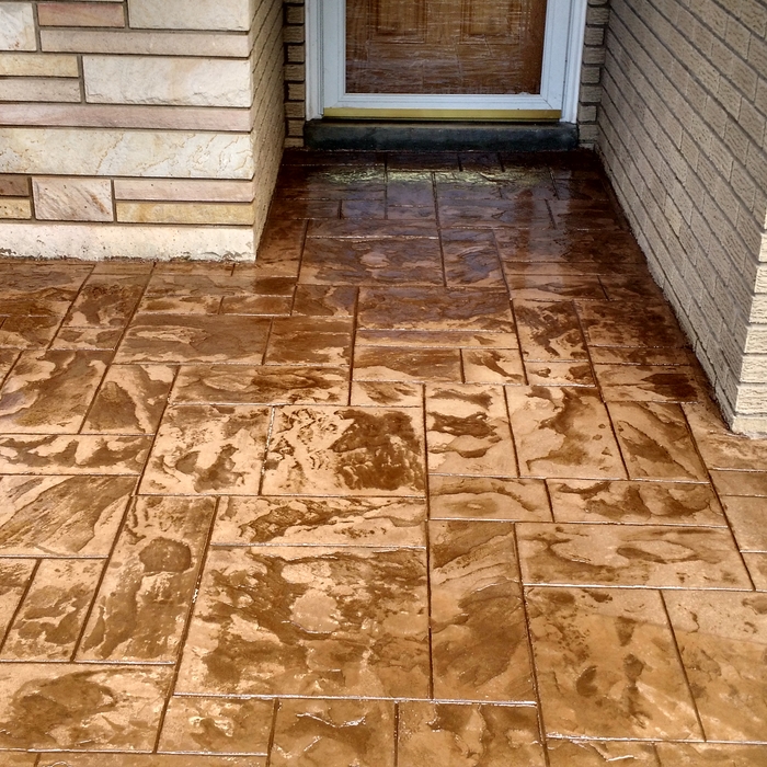 stamped concrete patio