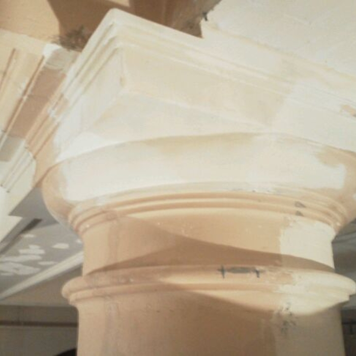 Plaster restoration, freehand shapes