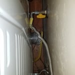 Crushed flex vent through the floor