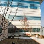 Exterior of high rise commercial development.