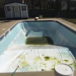After pool drain.