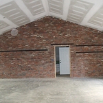 Interior brick wall Vaulted
