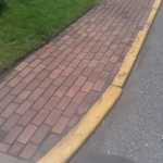 Brick sidewalk repair