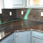 Concrete Teal Wave Countertop