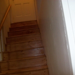 Finished stairs, railing and wall!
