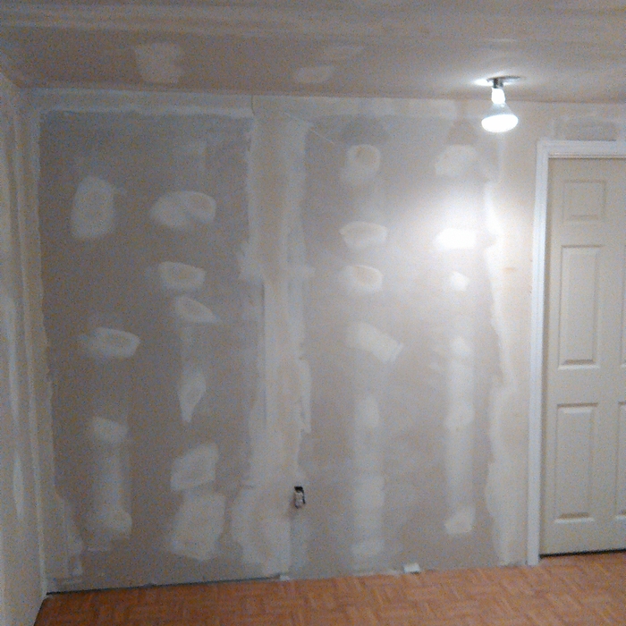 Sheetrocked Wallsl and Ceiling Before Painting!