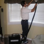 On-site drapery cleaning process