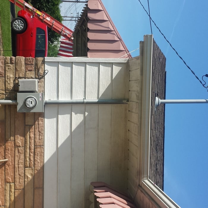 Exterior meter.