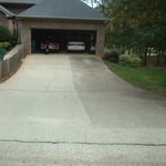 Difference when pressure washing