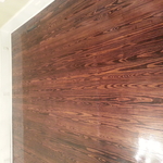 Pine with dark walnut