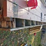 Repaired deck- before