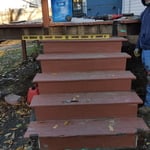 Repaired deck- before