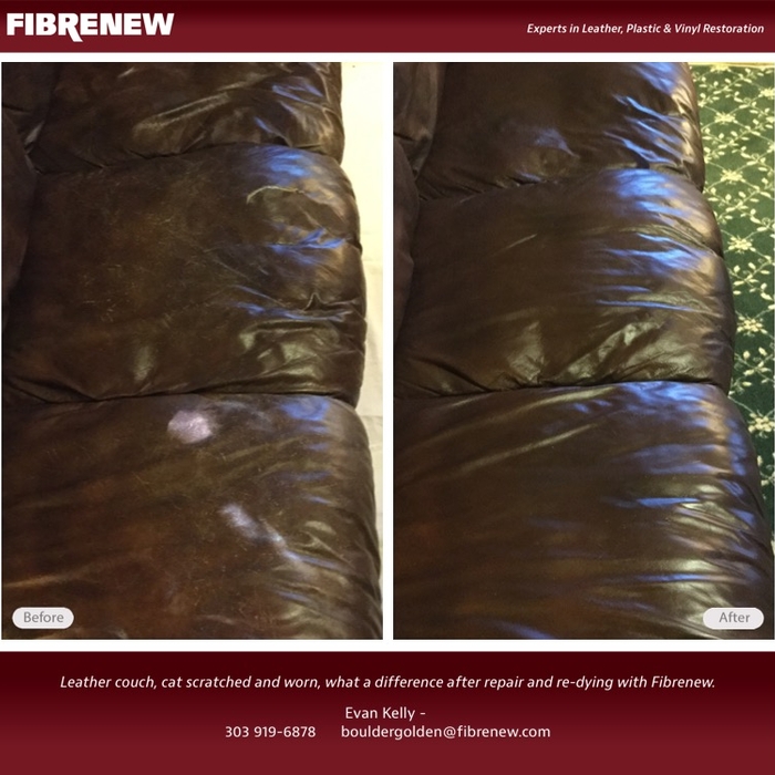 Leather couch restoration