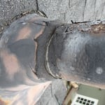 Deteriorated sealant.