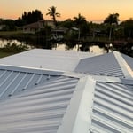 Recent PBR Panel Metal reroof With TPO Lanai roof