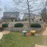 Two tiered retaining wall
