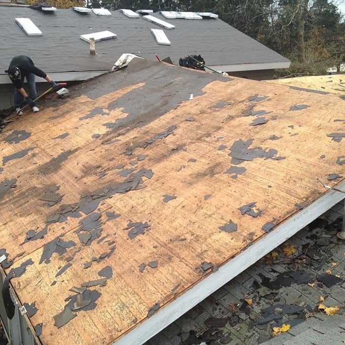 Asphalt roof