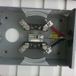 Installed meter socket for weather head job .