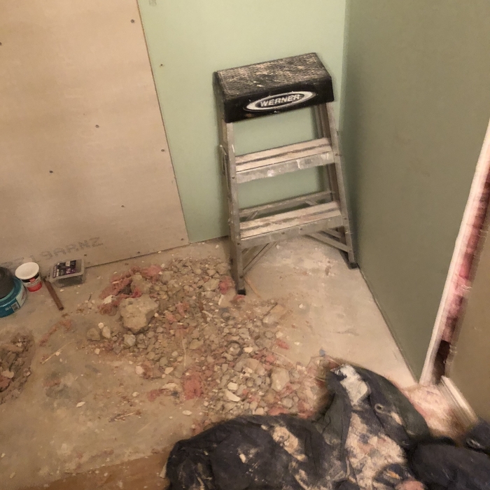 Bathtub removed