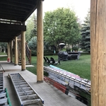 Fully sanded wooden pillars
