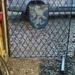 Diamond Window with Lion in the center