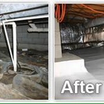 Befo re afer vapor barrier
