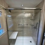 Tub-to-Shower Conversion - White Travertine