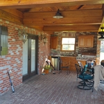 Covered patio with outdoor kitchen