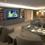 TV set up with hidden in wall speakers