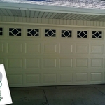 2 car garage door with windows