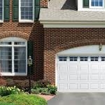 Traditional 2 car garage door with windows