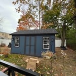 Outdoor kitchen shed