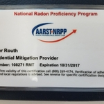 Nationally Certified Radon Mitigator