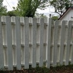 White vinyl fence