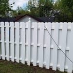 White vinyl fence