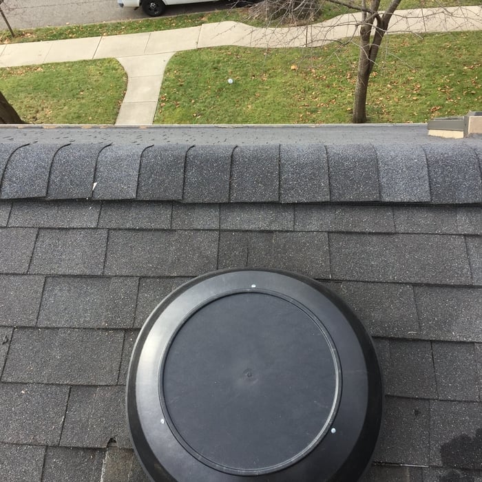 Roof mounted fan install