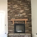 Faux stone chimney