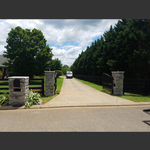 Faux stone columns/mailbox