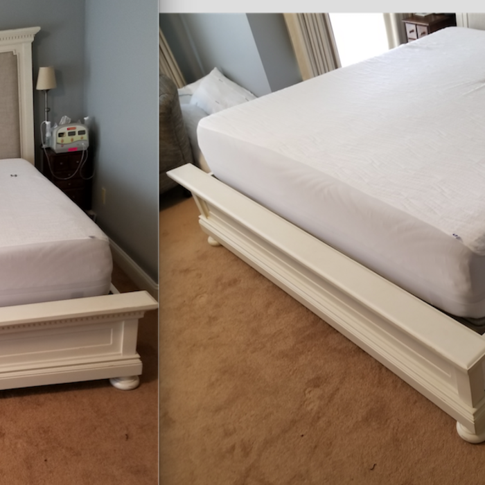 The finished bed