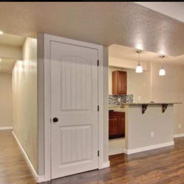 Basement Finish with Wet Bar