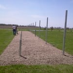 concrete poured and landscaping done.