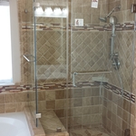 Frameless shower